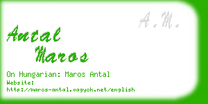 antal maros business card